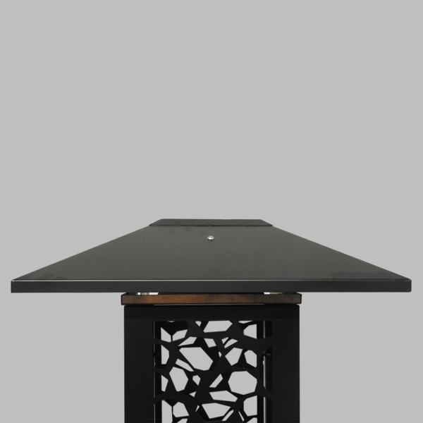 AZ Patio Heaters Matte Black Hiland Wood Pellet Glass Tube Heater - Image 3