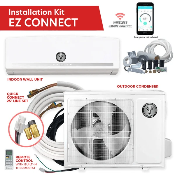Buck Cool Mini-Split EZ Connect 12k BTU Complete Kit