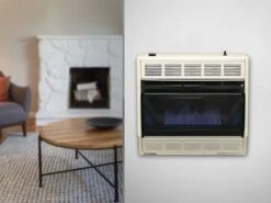 Empire Blue-Flame Heater With Hydraulic Thermostat Controls - White - 30,000 BTU