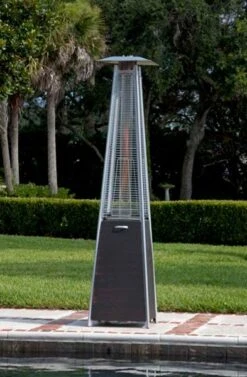 Fire Sense Coronado Brushed Bronze Pyramid Flame Patio Heater - 62263