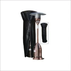 Fire Sense Full Length Outdoor Vinyl Patio Heater Cover With Felt Lining And Zipper Closure